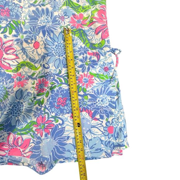 NWT Lilly Pulitzer Zoya Ruffle Romper Dress Frenchie Blue Suns Out Size 10 $198 - Picture 14 of 16
